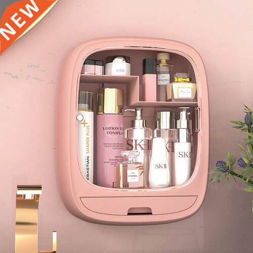 Bathroom Wall Hanging Makeup Storage Box without Punching Dr