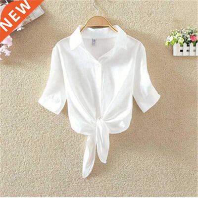 Casual Tops Short Sleeve Solid Top Blouses Shirts 2018 Top S