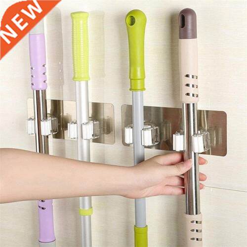 Wall tile sticking Mop Organizer Holder Rack Plastic wall mo