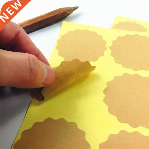 100pcs/lot Blank flower design thank you Kraft paper self