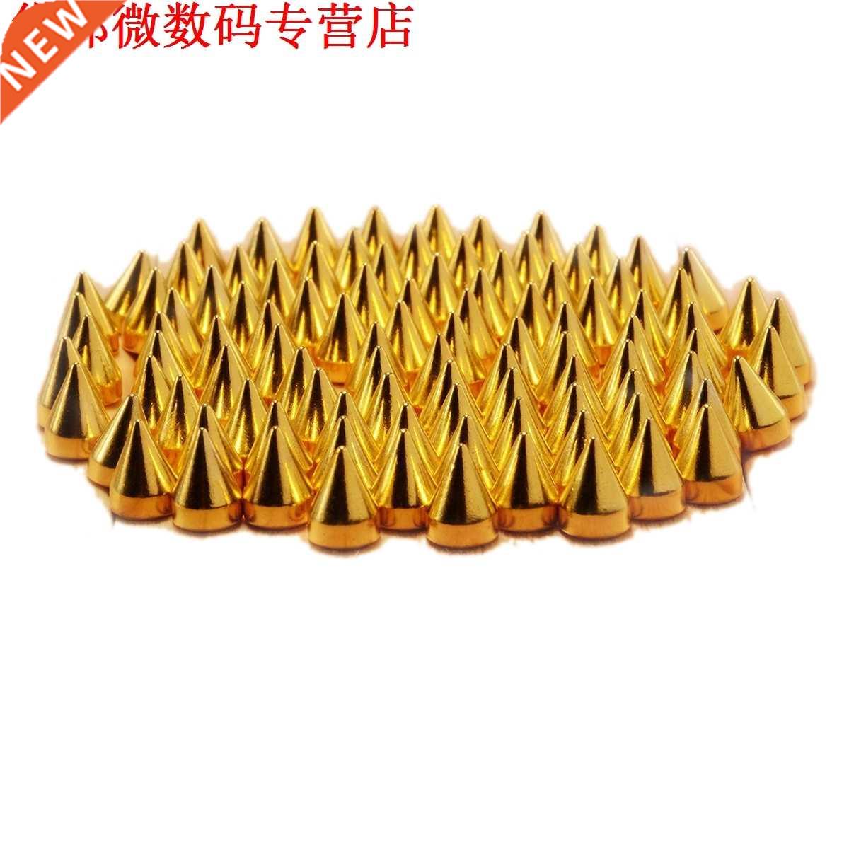 9.5mm 100pcs Schroef terug Gold Cone Spikes Studs Leren craf