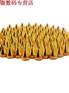 9.5mm 100pcs Schroef terug Gold Cone Spikes Studs Leren craf