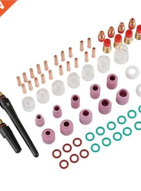 68PCS TIG Welding Torch Stubby Gas Lens Pex Glass Cup Kit
