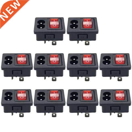 Rocker Switch Fused Inlet Power Socket Switch Connector Plug