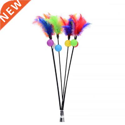 4pcs/set Interactive Cat Feather Toy Feather Teaser Stick