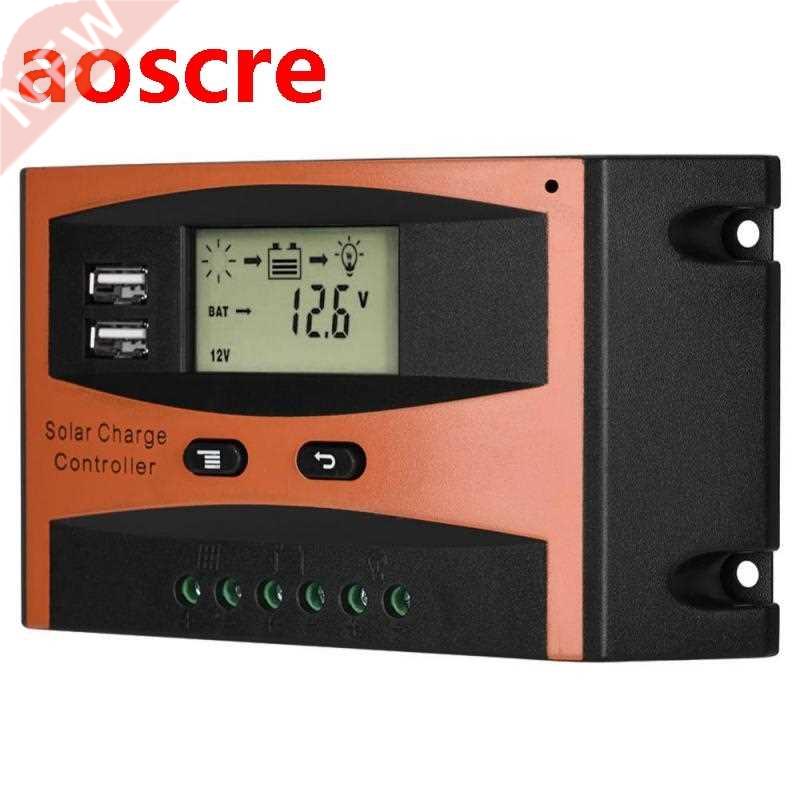 30A/20A 50V IP32 Waterproof Solar Charge Controller Dual US