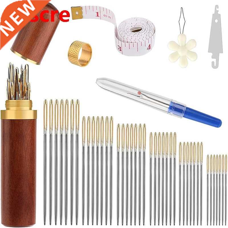 15PCS Stitching Needles Big Eye Hand Sewing Leather Stitchi