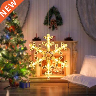 Christmas Snowflake Moon Lights Holiday Window Decor LED Suc