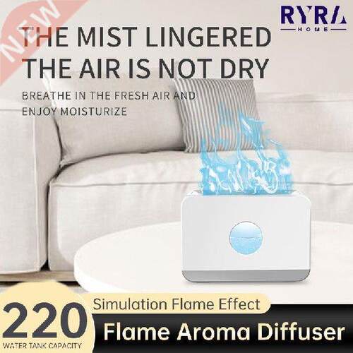 220ml USB Oil Diffuser Flame Aromatherapy Humidifier Home
