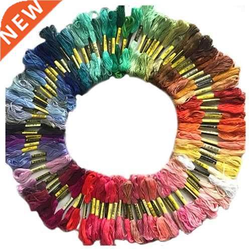 100 skeins coloured embroidery thread cotton cross needle