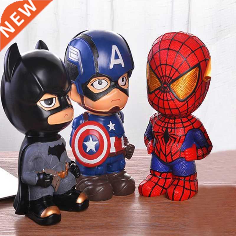 Cute Doll Piggy Bank Coins Storage Box Home Desktop Decor Ch