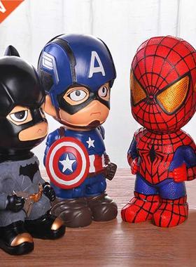 Cute Doll Piggy Bank Coins Storage Box Home Desktop Decor Ch