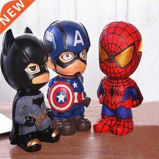 Cute Doll Piggy Bank Coins Storage Box Home Desktop Decor Ch