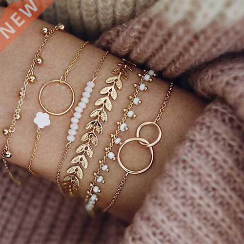 Tocona Bohemian Gold Tassel Bracelets for Women Boho Jewelry