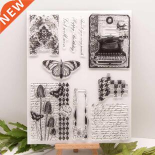 Transparent Stamps butterfly New Rubber Silicone Seal for