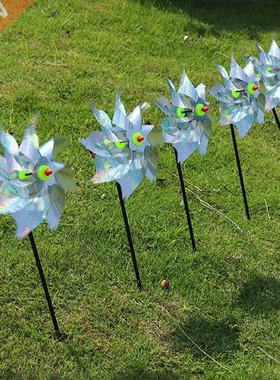 Garden Bird Repeller Pinwheels Reflective Sparkly Bird Deter