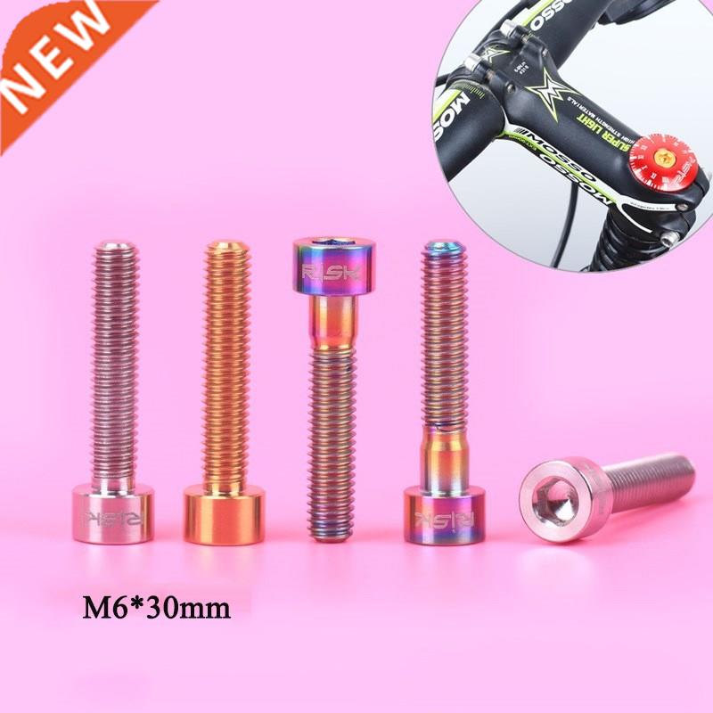 Titanium Ti screw Headset screw RISK 1pcs M6*30mm TC4 Bolt
