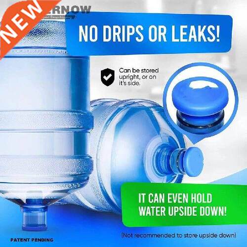 3/5 Gallon Water Bottle Snap On Lids Non Spill Reusable