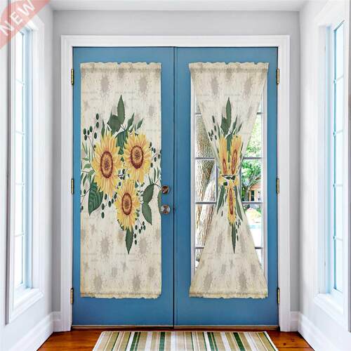 Retro Sunflower Bee Butterfly Luxury Door Curtain for