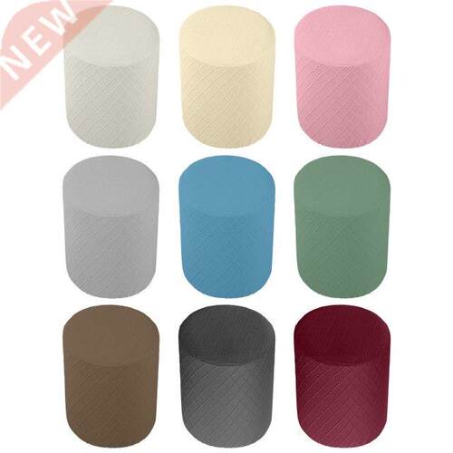 Round Stretch Ottoman Slipcovers Foot Stool Covers Chair Cov