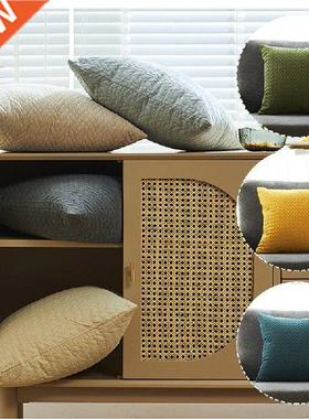 Quilting Emossing Leaves Pattern Thick Pillowcase Autunm