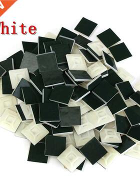 50pcs Black White Self Adhesive Stick-on Mounts 适用于 Cable
