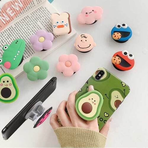 NEW Cartoon Round Universal Mobile Phone Ring Holder Gasbag