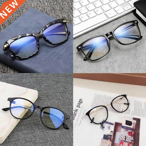 Women Men lue Light locking Spectacles Anti Eyestrain Deco