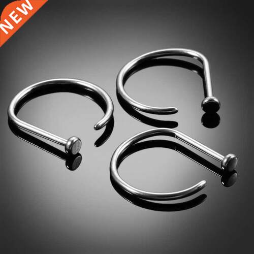 1PC G23 Titanium 20G Nose Stud Earring D Shape Nariz Hoop Ri