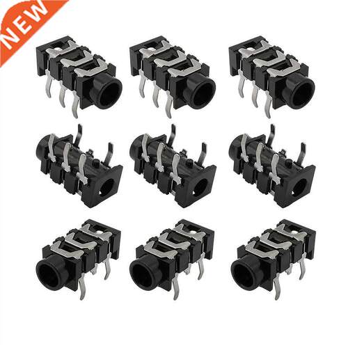 10Pcs PJ-313 3.5mm 5 Pin Stereo Audio Jack Socket Female Con