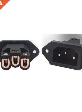 1Pcs Audio Power Supply Tailstock AC IEC Socket Red Copper I