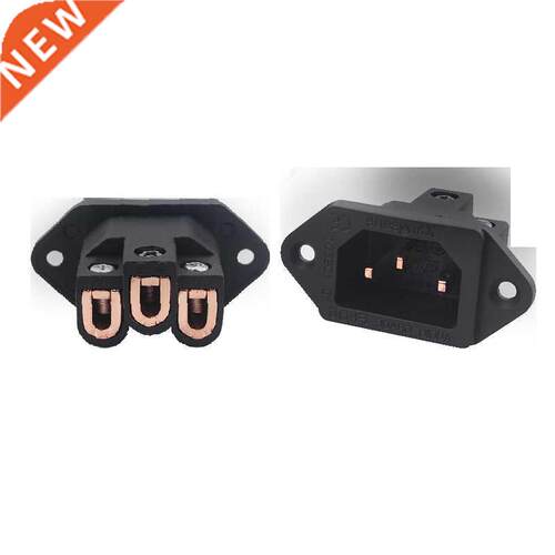 1Pcs Audio Power Supply Tailstock AC IEC Socket Red Copper I