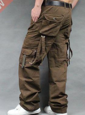 Seasons Cargo Pants Loose Men's Cotton Pocket Baggy Trousers
