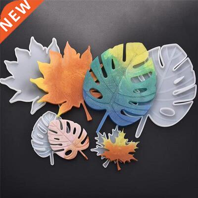 3D Palm Maple Leaf Silicone Molds for  UV Epoxy Coasters