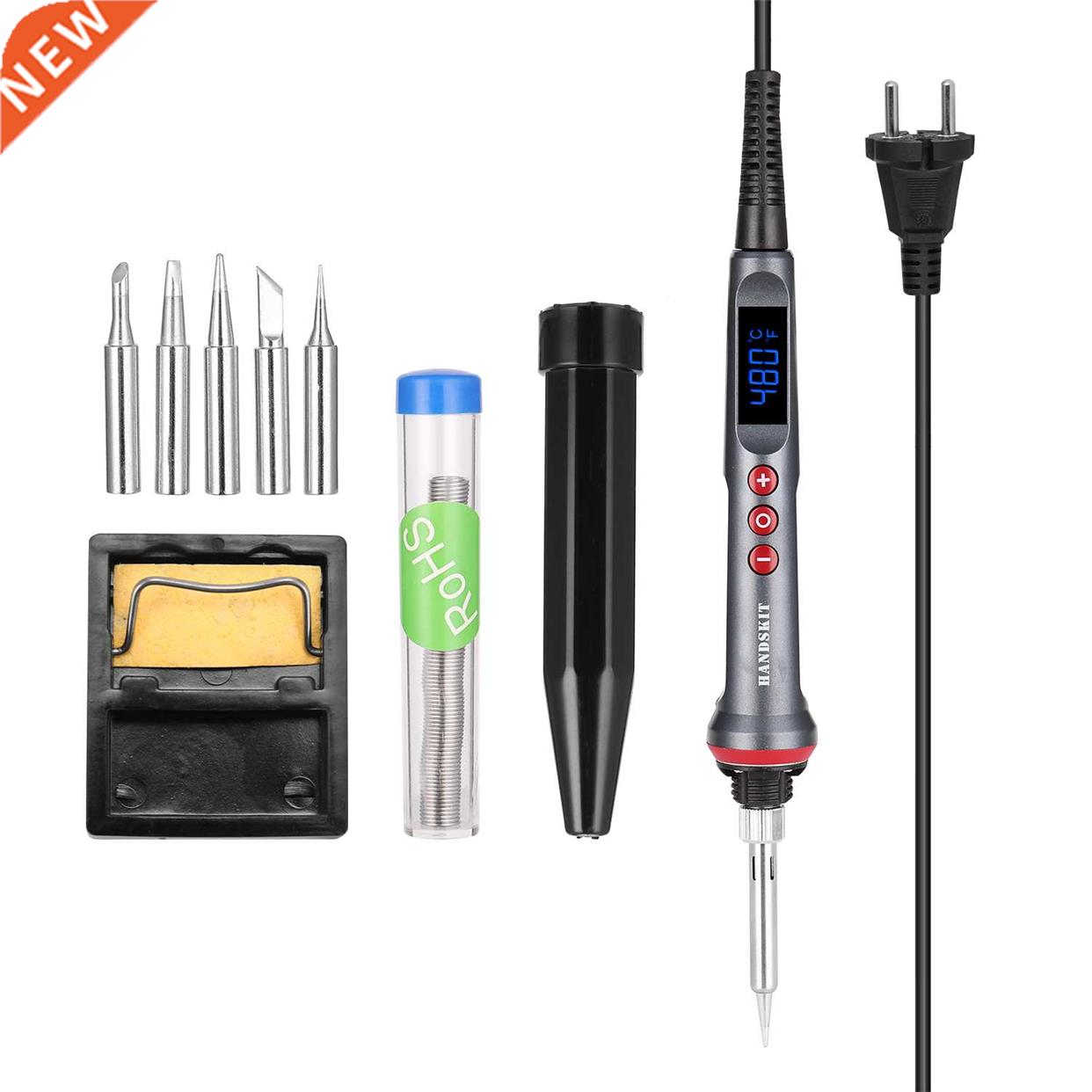 HANDSKIT 90W LED Digital Electric Soldering Iron Set Adjusta