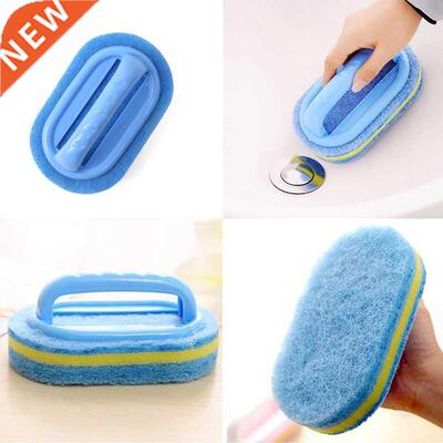 Blue PP Household Cleaning Handheld Sponge Brush Kitchen