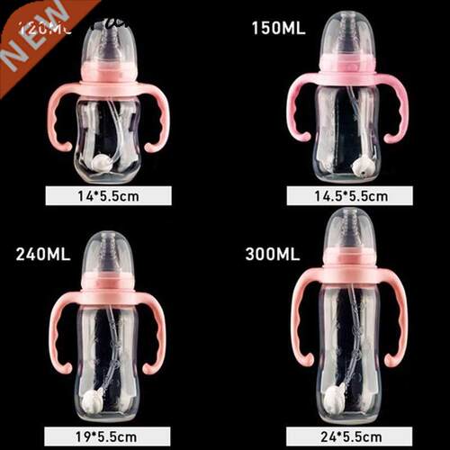 Safe Useful Silicone Baby Bottle With Handle Milk Feeding Cu
