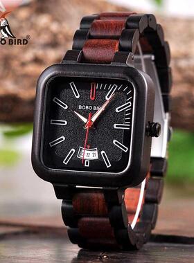 BOBO BIRD Men Watches Wooden Saat erkek Wristwatches Male J