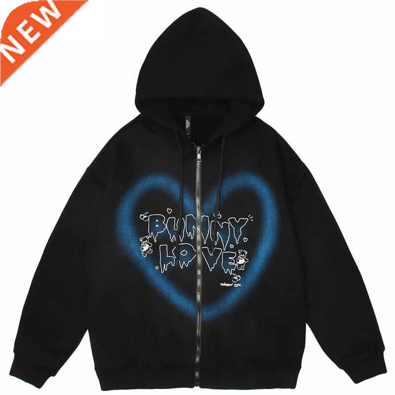 y2k Zp-up Hoode 2021 women Hp Hop Streetwear Grafft He