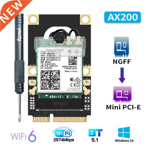 Mini PCI-E Wi-Fi 6 dpter Wireless 2974Mbps Bluetooth 5.0 I