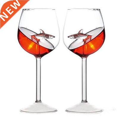 2pcs Creative Shark Wine Glass Goblet Whiskey Glass Dinner