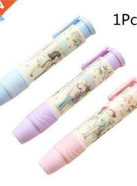 Creative Press Pen Shaped Eraser Writing Drawing Pencil Eras