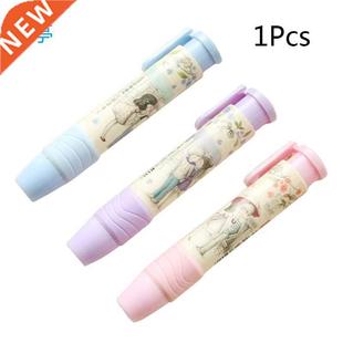 Creative Press Pen Shaped Eraser Writing Drawing Pencil Eras