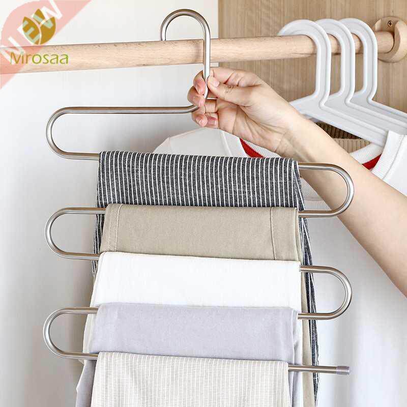 Trousers Hanger Bathroom Organizer Clothes Closet Belt Hol
