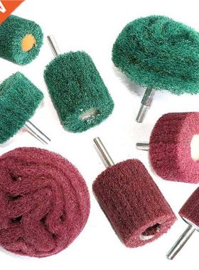 8PCS Non Woven Abrasve Buffng Polshng Wheel Drll Attach