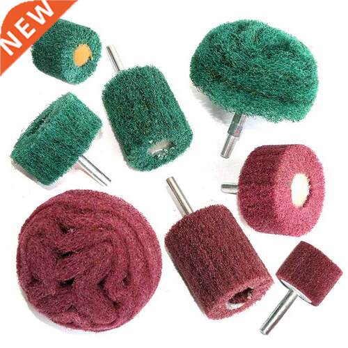 8PCS Non Woven Abrasve Buffng Polshng Wheel Drll Attach