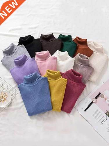 JMPRS Turtleneck Women Pullover Sweater Spring Jumper Knitte
