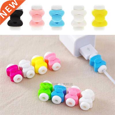 10pcs Silicone Cable Organizer Office Stationary Desk Set Ac