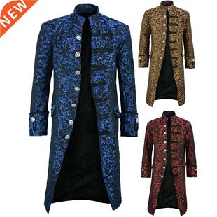 Gothic New Men's Vintage Tailcoat Jacket Gothic Steampunk Lo
