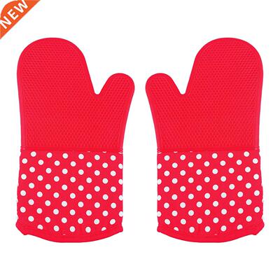 1pair Easy Clean Kitchen Heat Resistant Pot Holder Oven Mitt